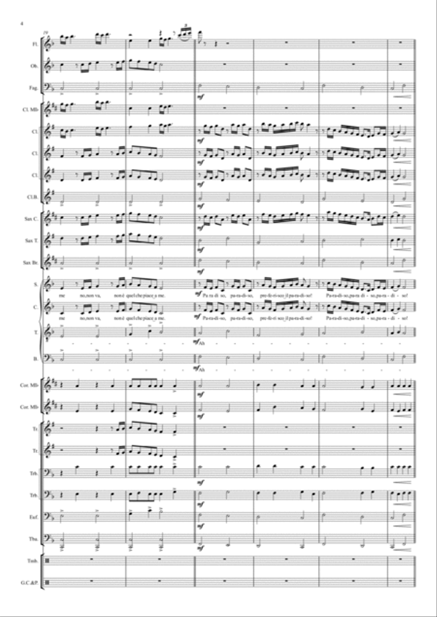 Preferisco Il Paradiso Concert Band scores gallery preview page 4