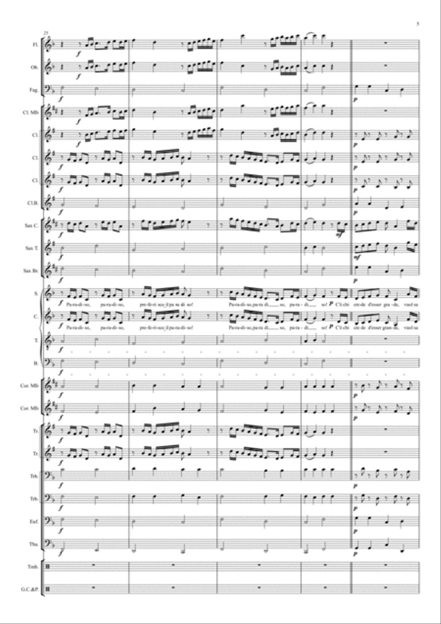 Preferisco Il Paradiso Concert Band scores gallery preview page 5