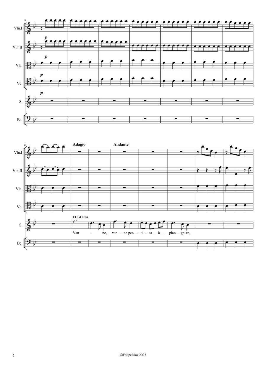 Vanne pentita a piangere Vanne pentita a piangere Small Ensemble scores gallery preview page 2