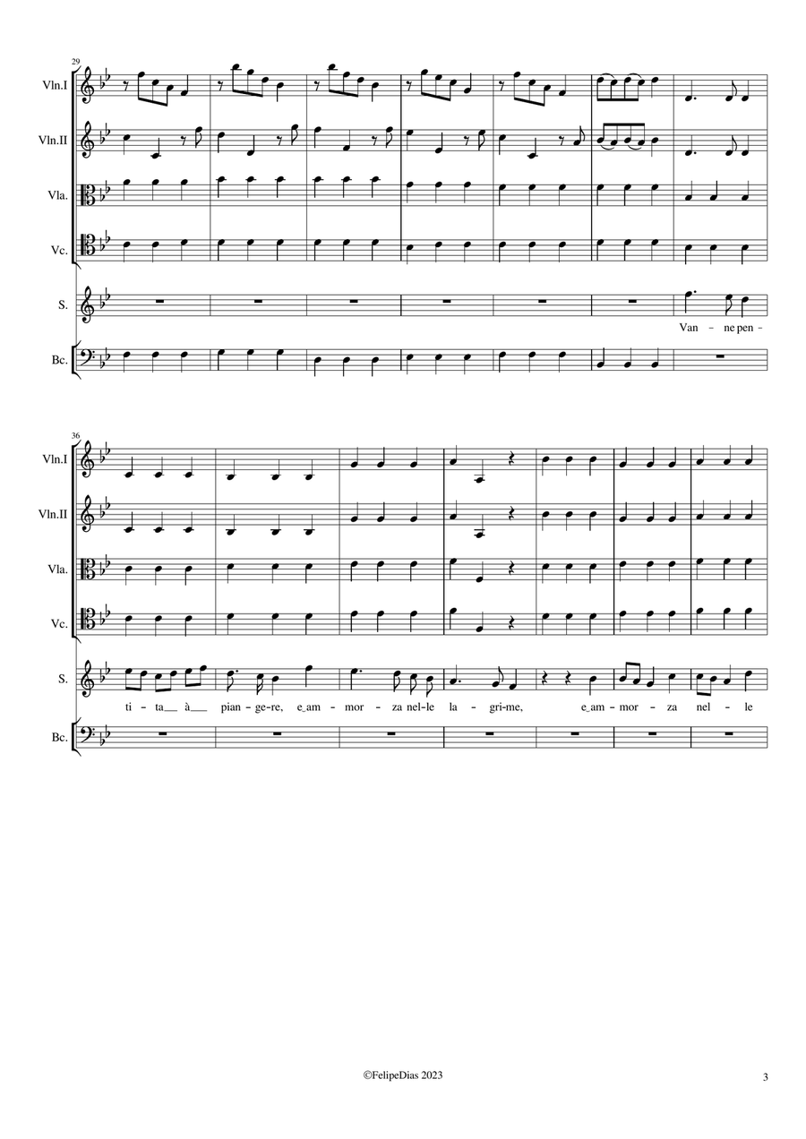 Vanne pentita a piangere Vanne pentita a piangere Small Ensemble scores gallery preview page 3