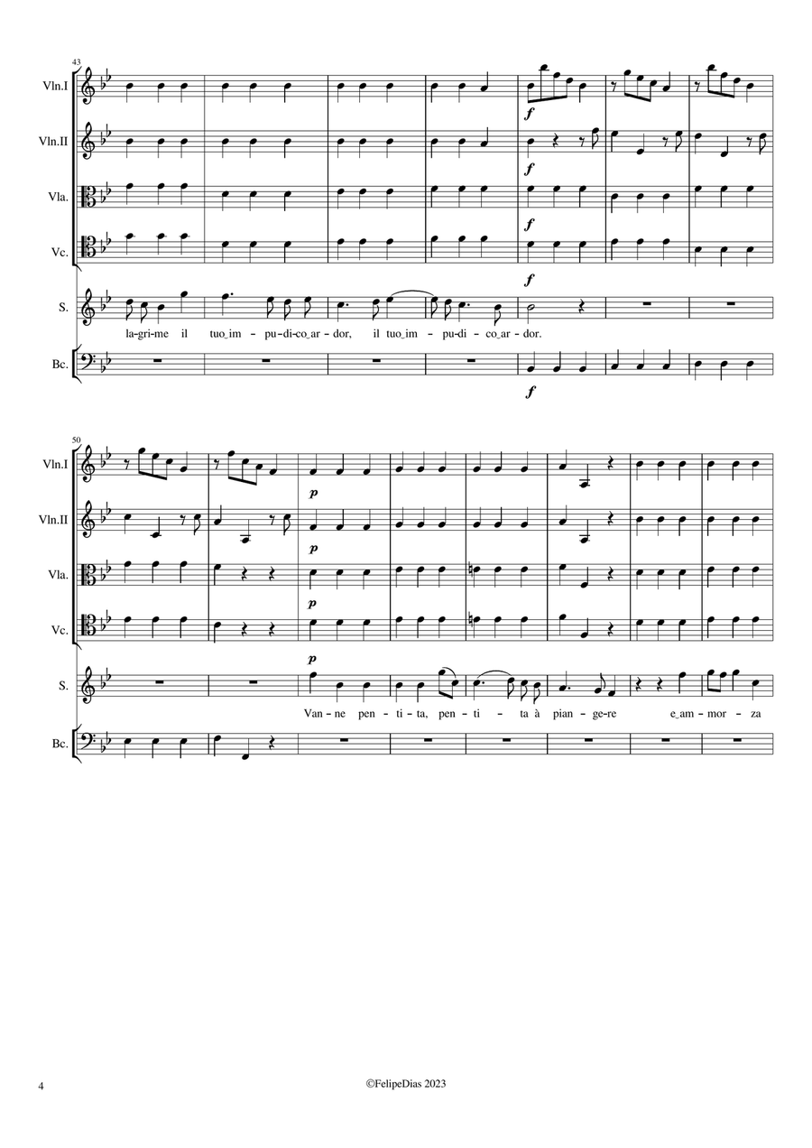 Vanne pentita a piangere Vanne pentita a piangere Small Ensemble scores gallery preview page 4
