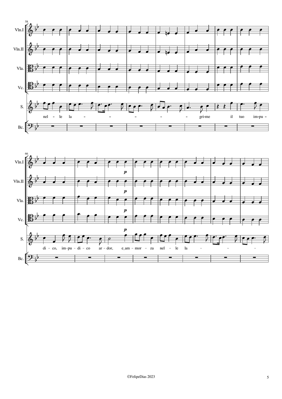 Vanne pentita a piangere Vanne pentita a piangere Small Ensemble scores gallery preview page 5