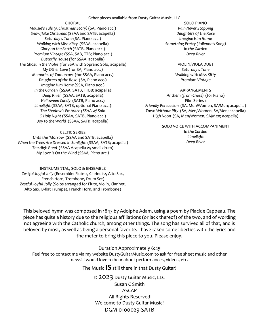O Holy Night O Holy Night 4-Part scores gallery preview page 2