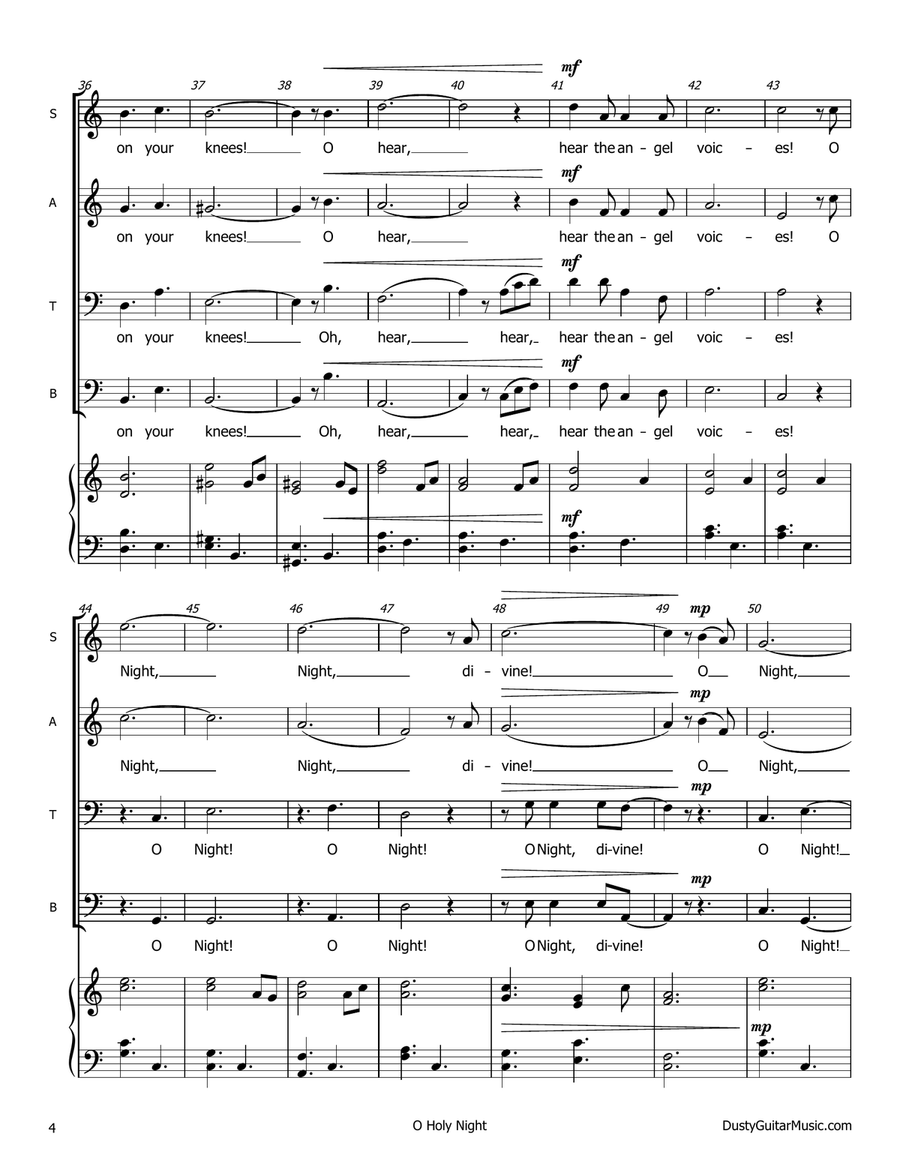 O Holy Night O Holy Night 4-Part scores gallery preview page 6