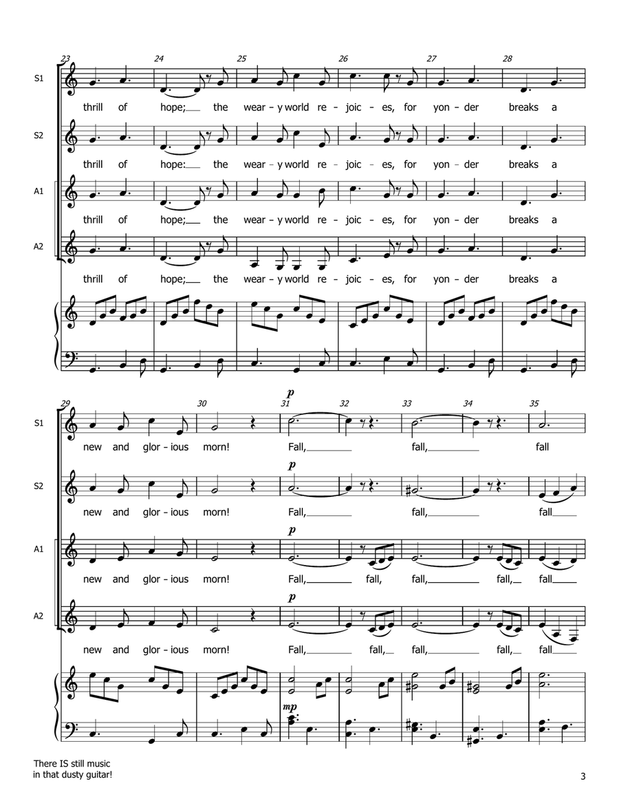 O Holy Night O Holy Night SSAA scores gallery preview page 5