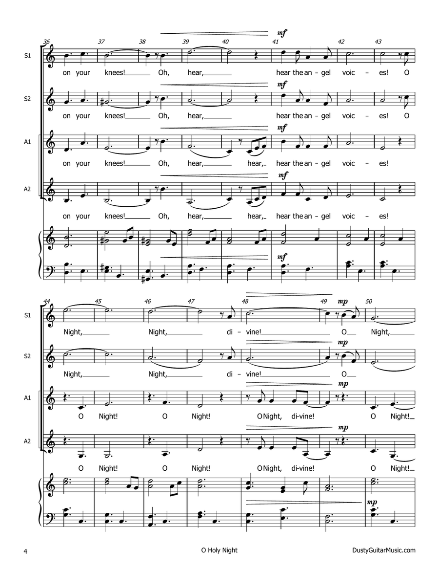 O Holy Night O Holy Night SSAA scores gallery preview page 6