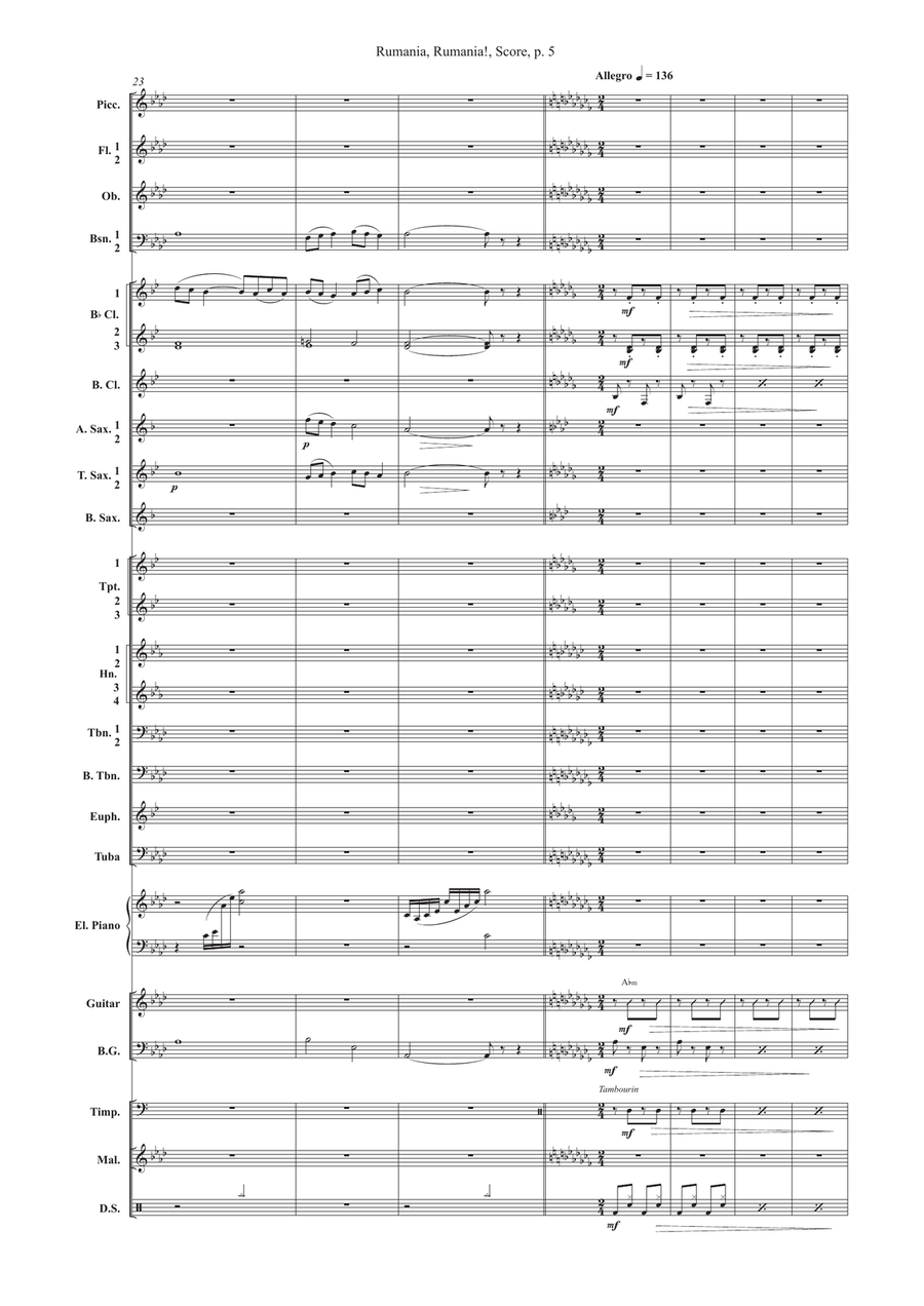 Rumania, Rumania (Score and Parts) Concert Band scores gallery preview page 6