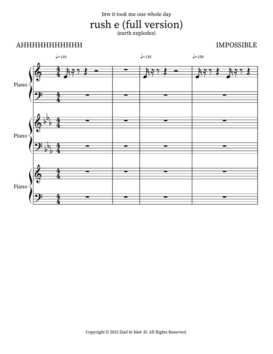 rush e (full version) rush e (full version) Large Ensemble scores gallery preview page 1