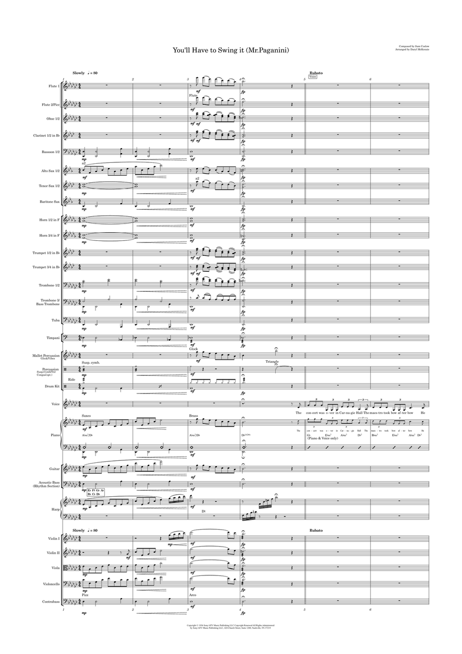 You'll Have To Swing It You'll Have To Swing It Full Orchestra scores gallery preview page 1