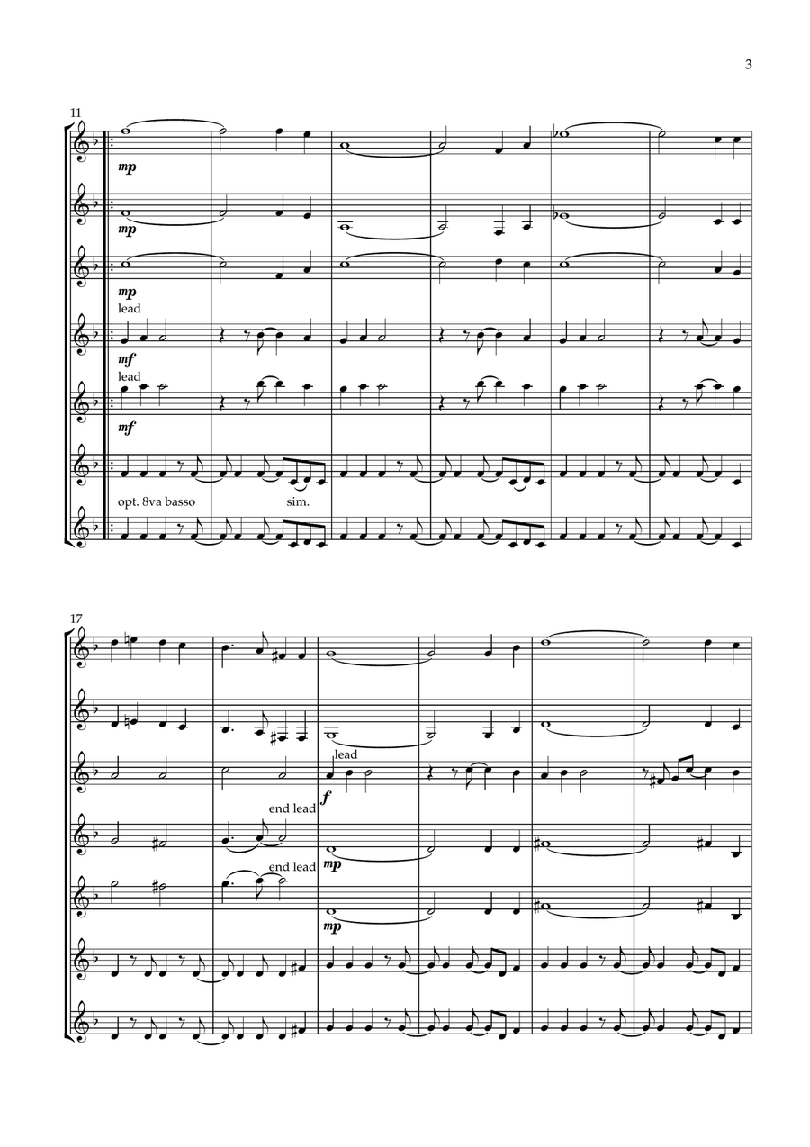 Reach Reach Saxophone Quartet scores gallery preview page 3