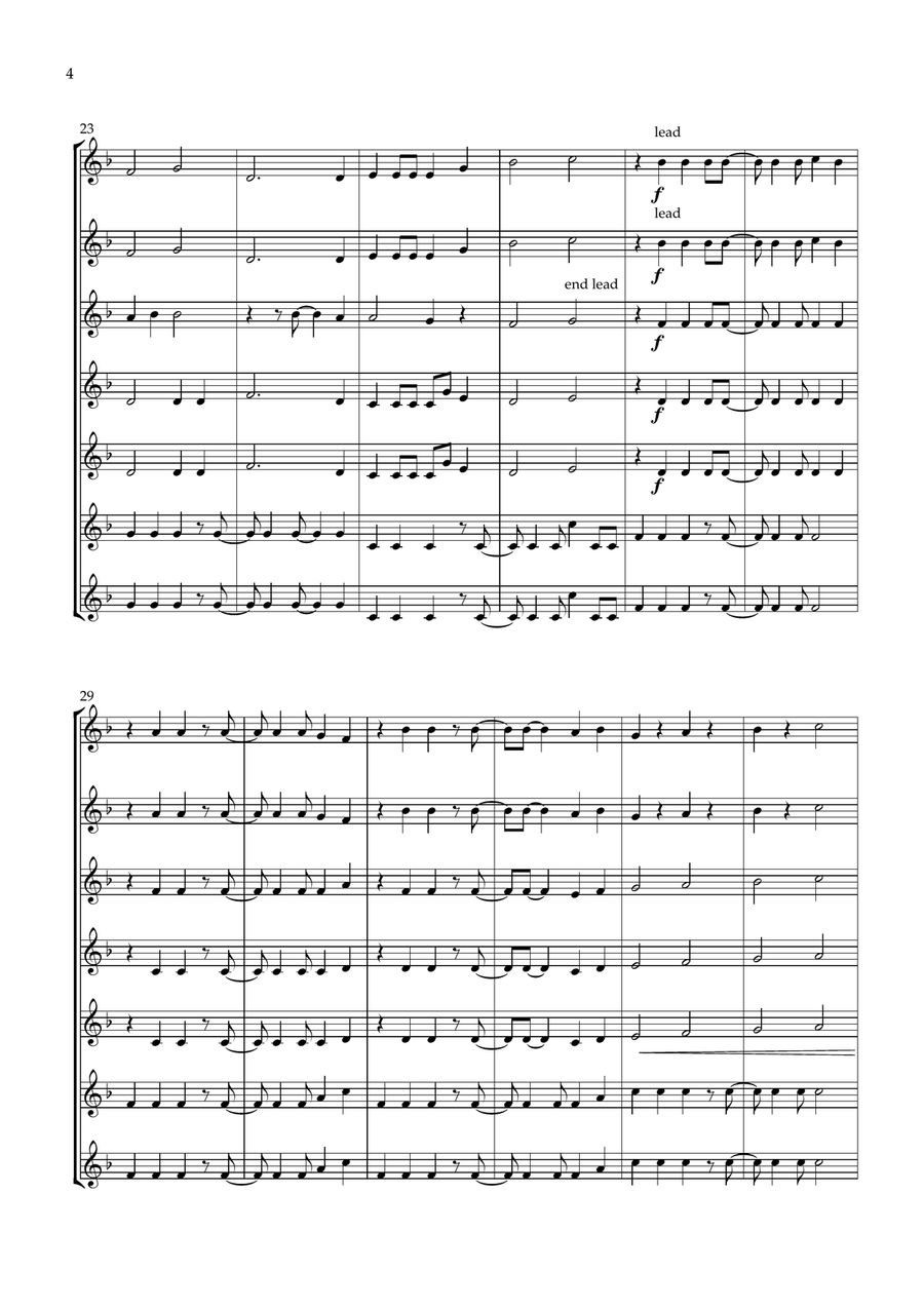 Reach Reach Saxophone Quartet scores gallery preview page 4