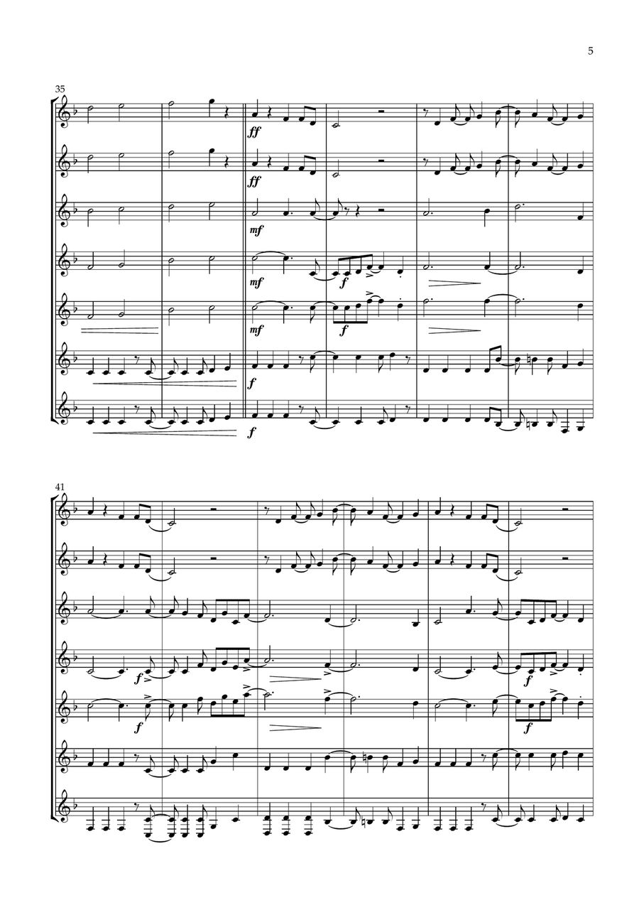 Reach Reach Saxophone Quartet scores gallery preview page 5