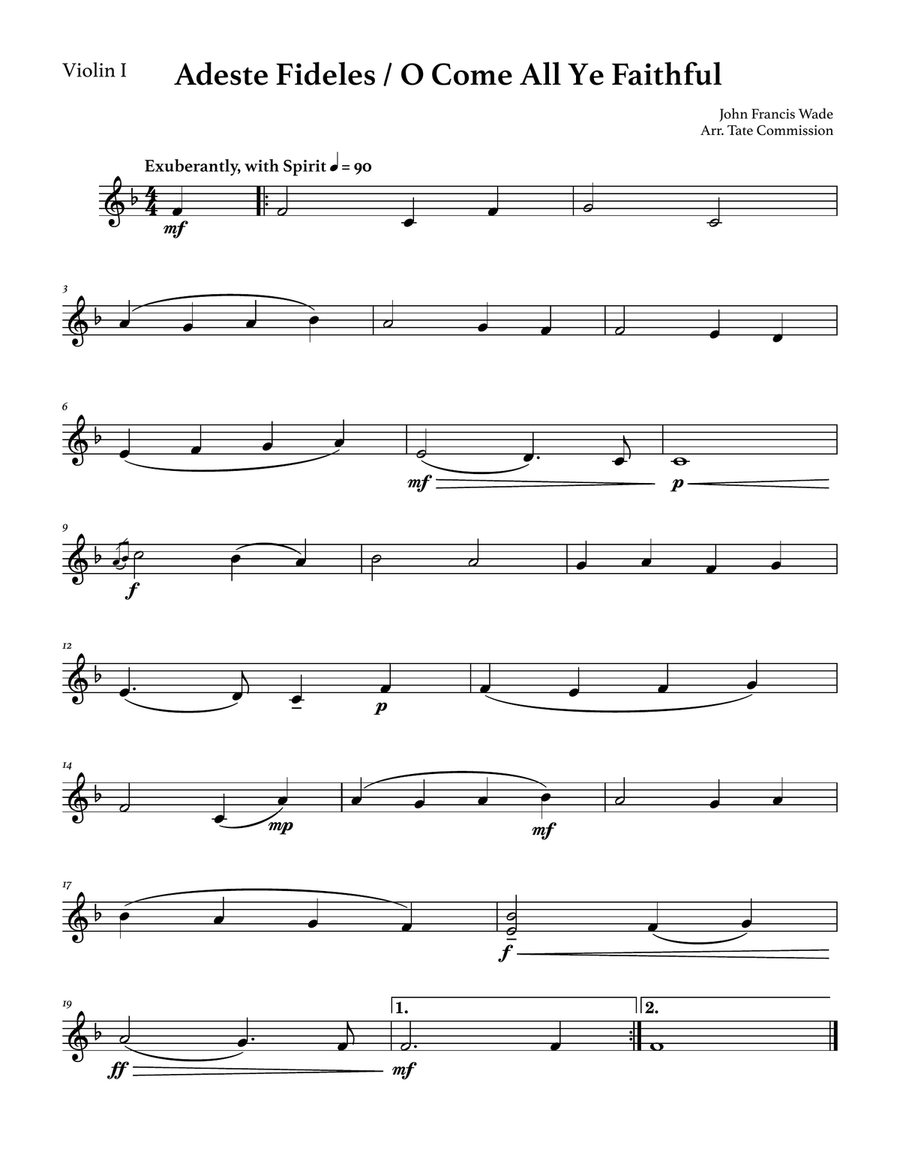 O Come All Ye Faithful - String Quartet String Quartet scores gallery preview page 2