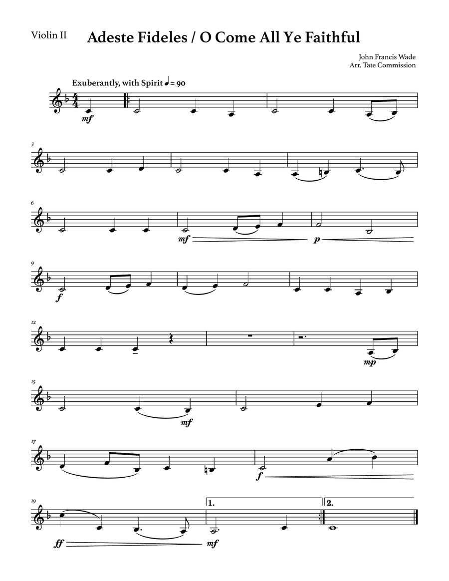 O Come All Ye Faithful - String Quartet String Quartet scores gallery preview page 3