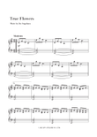 True Flowers - Emotional Piano Solo Sheet Music mini preview