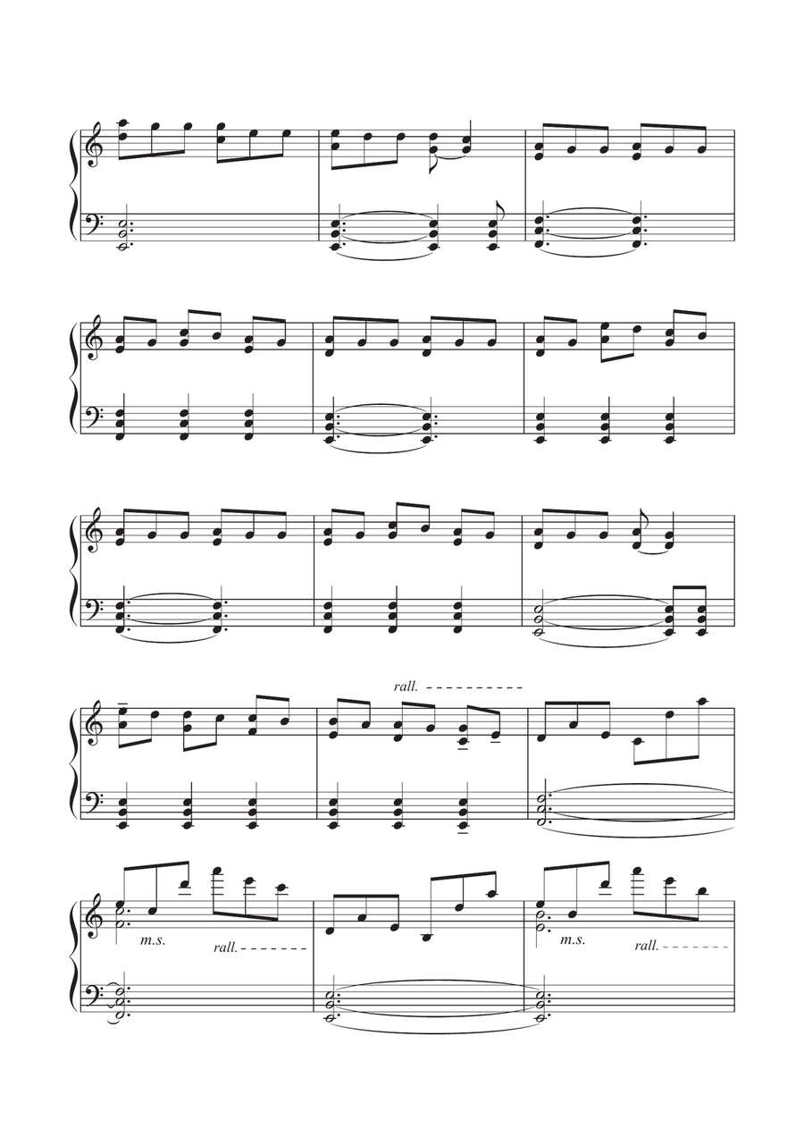 True Flowers - Emotional Piano Solo Sheet Music Piano Solo scores gallery preview page 3