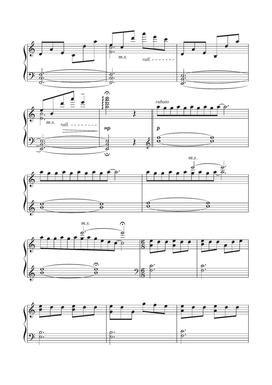 True Flowers - Emotional Piano Solo Sheet Music Piano Solo scores gallery preview page 4