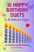 10 Happy Birthday Duets, (in 10 Different Styles), for Clarinet and Alto Clarinet mini preview