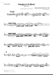 Adagio (BWV 974) - Cello and Piano (Individual Parts)