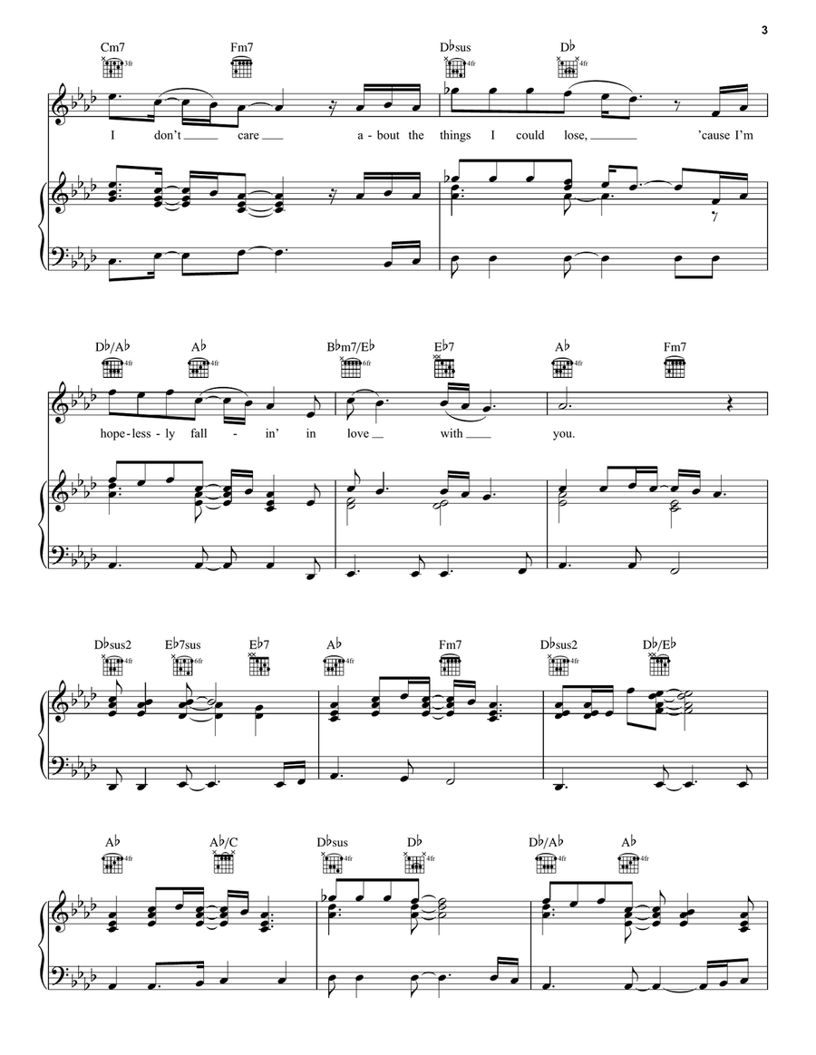 Hopelessly Hopelessly Piano, Vocal, Guitar scores gallery preview page 3