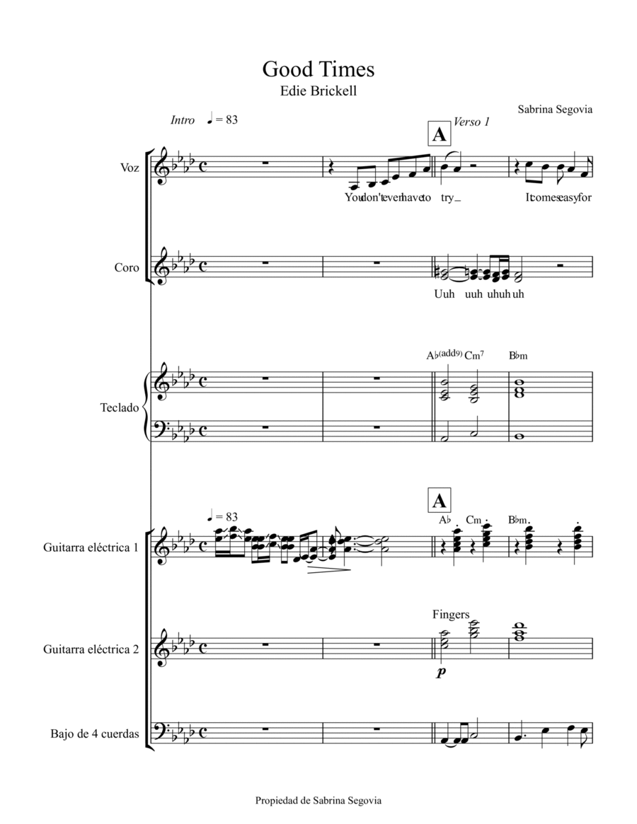Good Times Piano scores gallery preview page 1