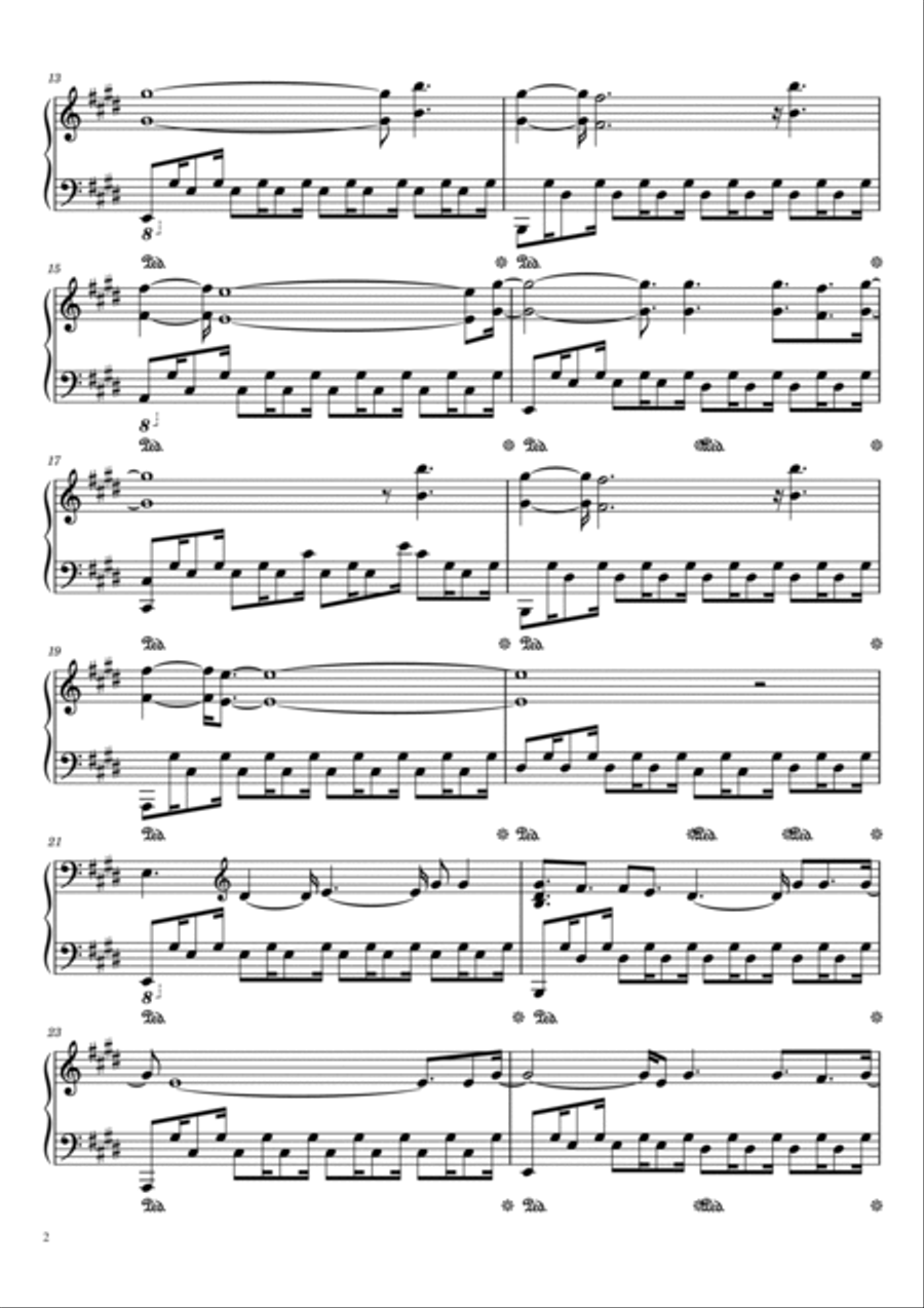 The Wisp Sings - Winter Aid - For Piano Solo Piano Solo scores gallery preview page 2
