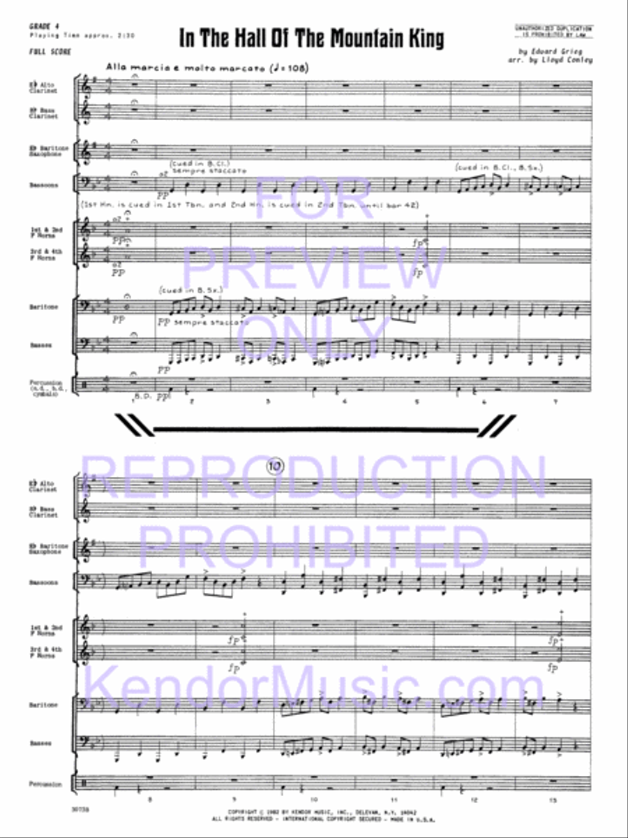 In The Hall Of The Mountain King Concert Band scores gallery preview page 4