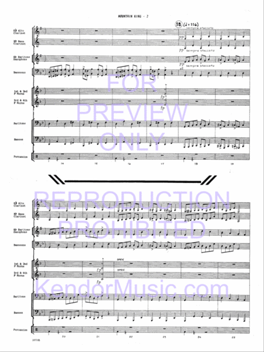 In The Hall Of The Mountain King Concert Band scores gallery preview page 5