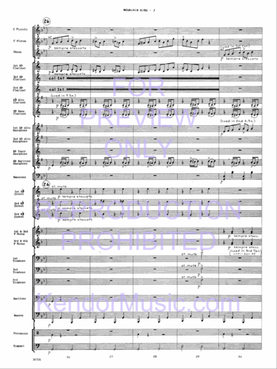 In The Hall Of The Mountain King Concert Band scores gallery preview page 6
