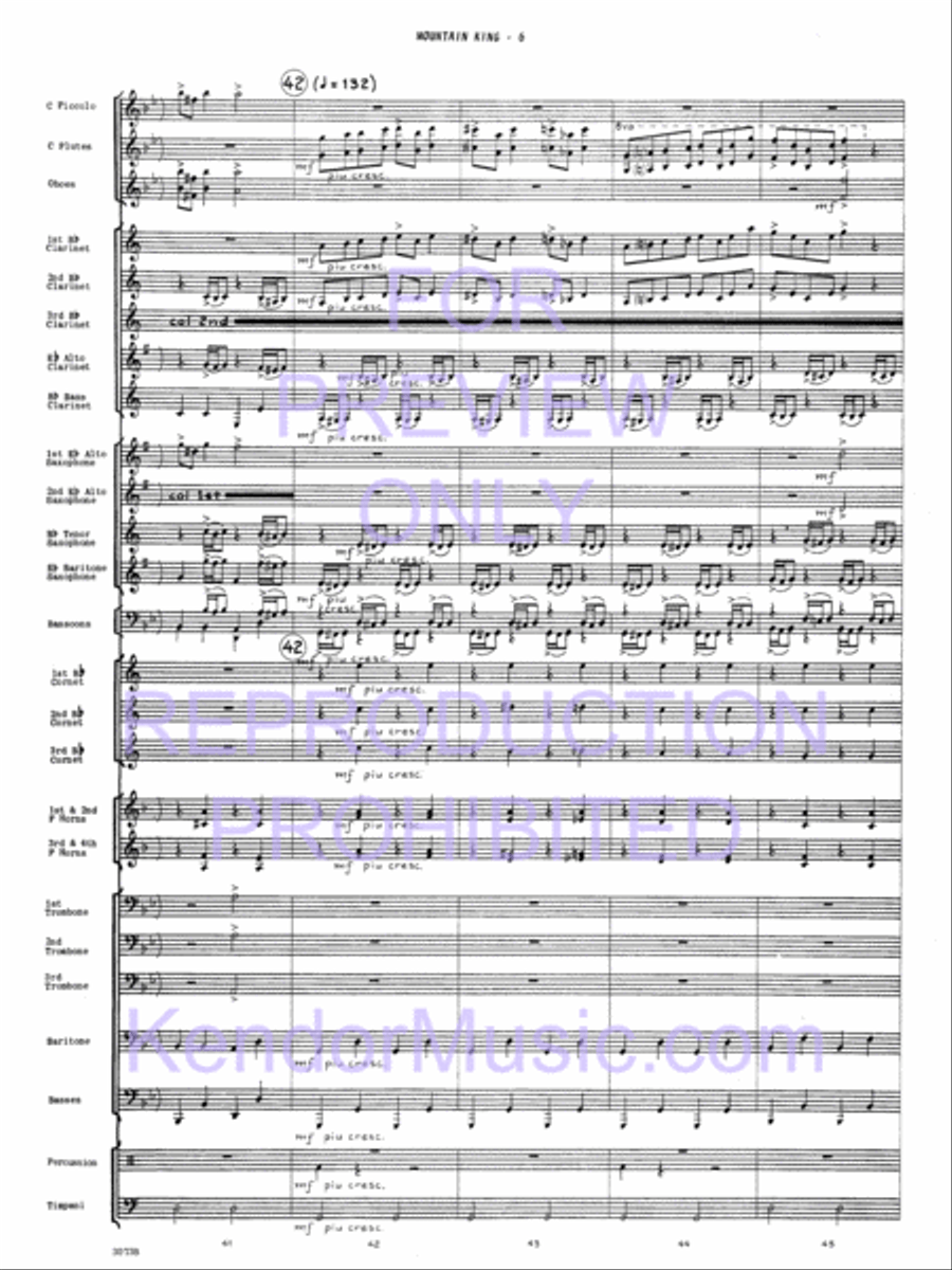 In The Hall Of The Mountain King Concert Band scores gallery preview page 9