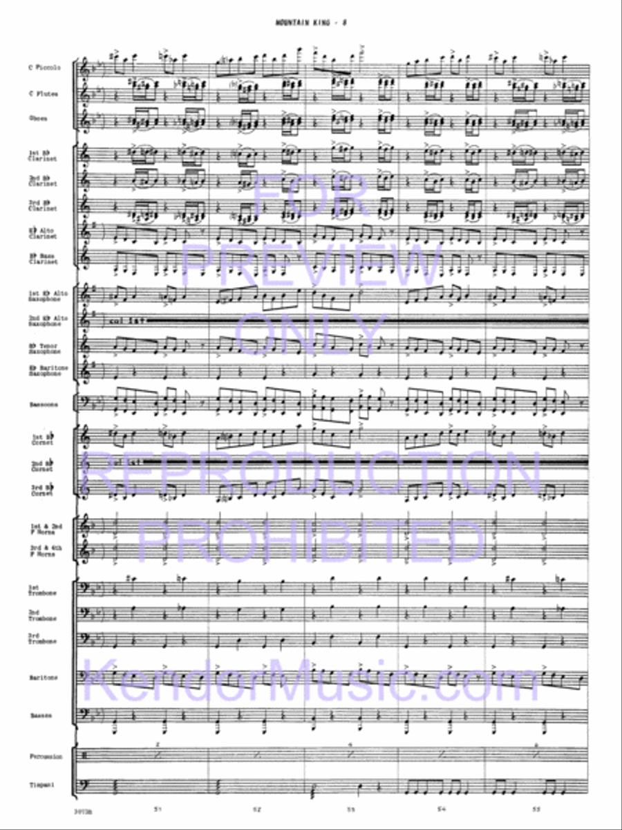 In The Hall Of The Mountain King Concert Band scores gallery preview page 11