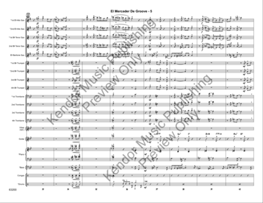 El Mercader de Groove El Mercader de Groove Jazz Ensemble scores gallery preview page 8