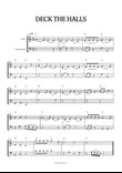 Deck the Halls for violin and cello duet • intermediate Christmas song sheet music with chords mini preview