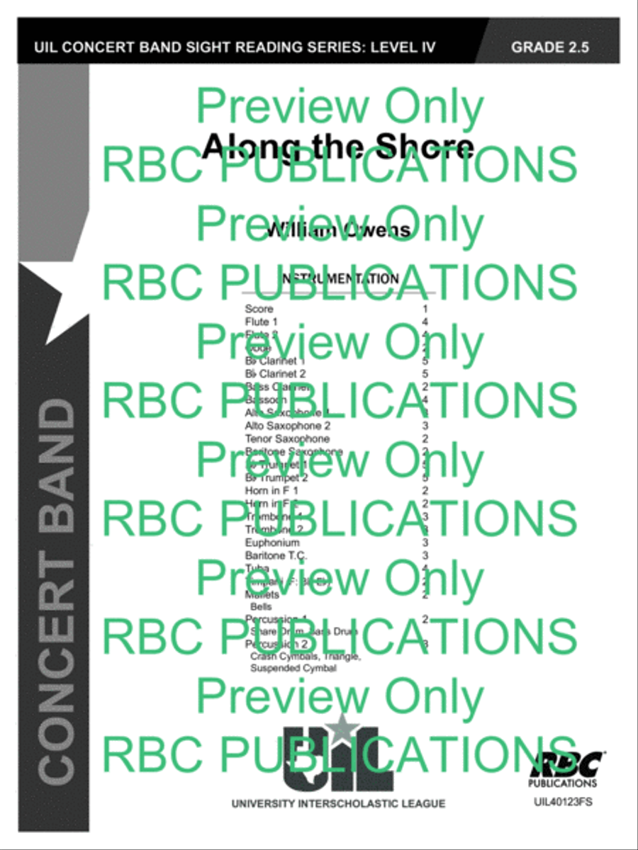 Along the Shores Along the Shores Concert Band scores gallery preview page 2