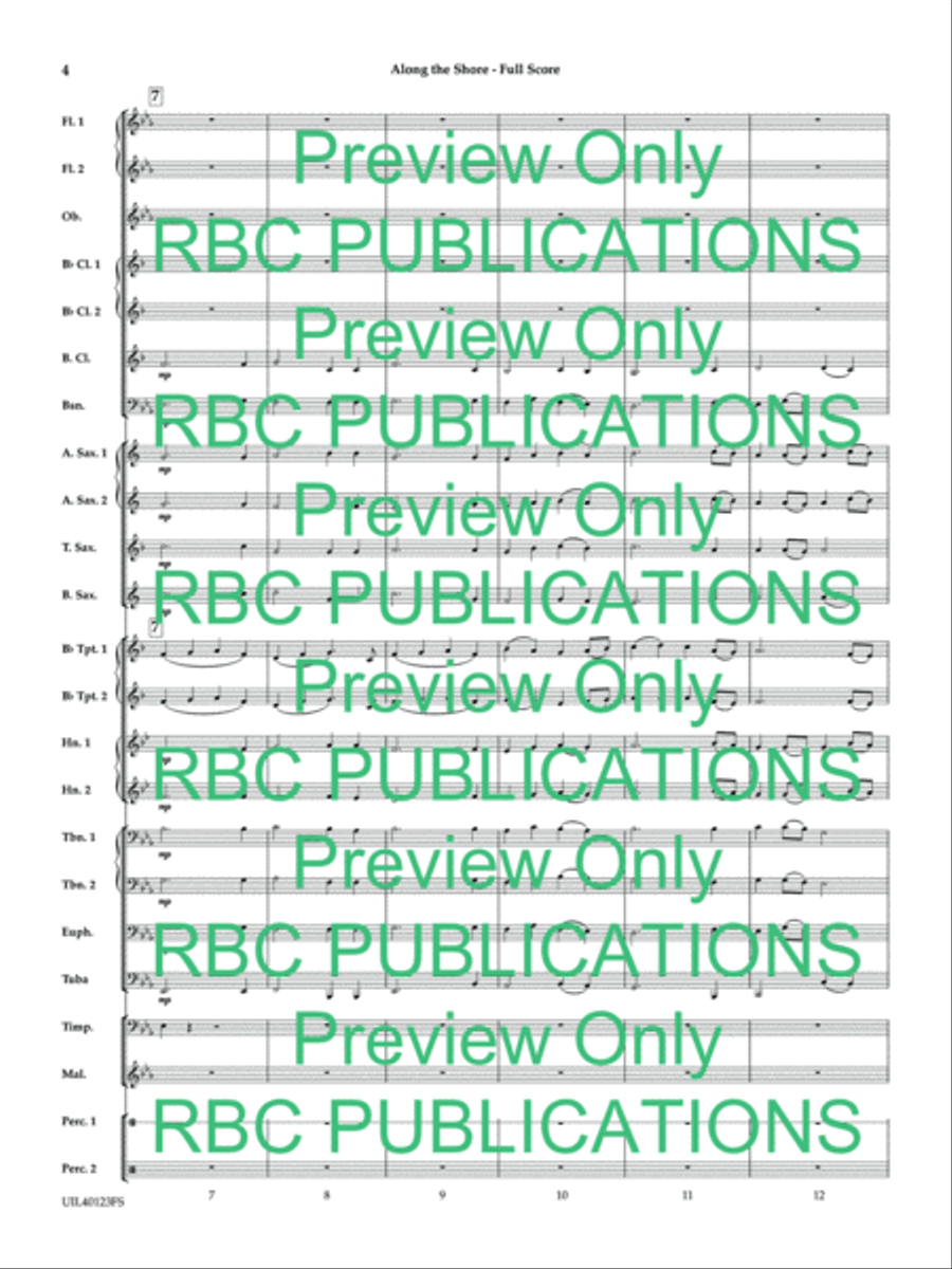 Along the Shores Along the Shores Concert Band scores gallery preview page 5