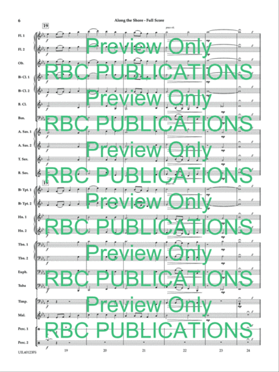 Along the Shores Along the Shores Concert Band scores gallery preview page 7
