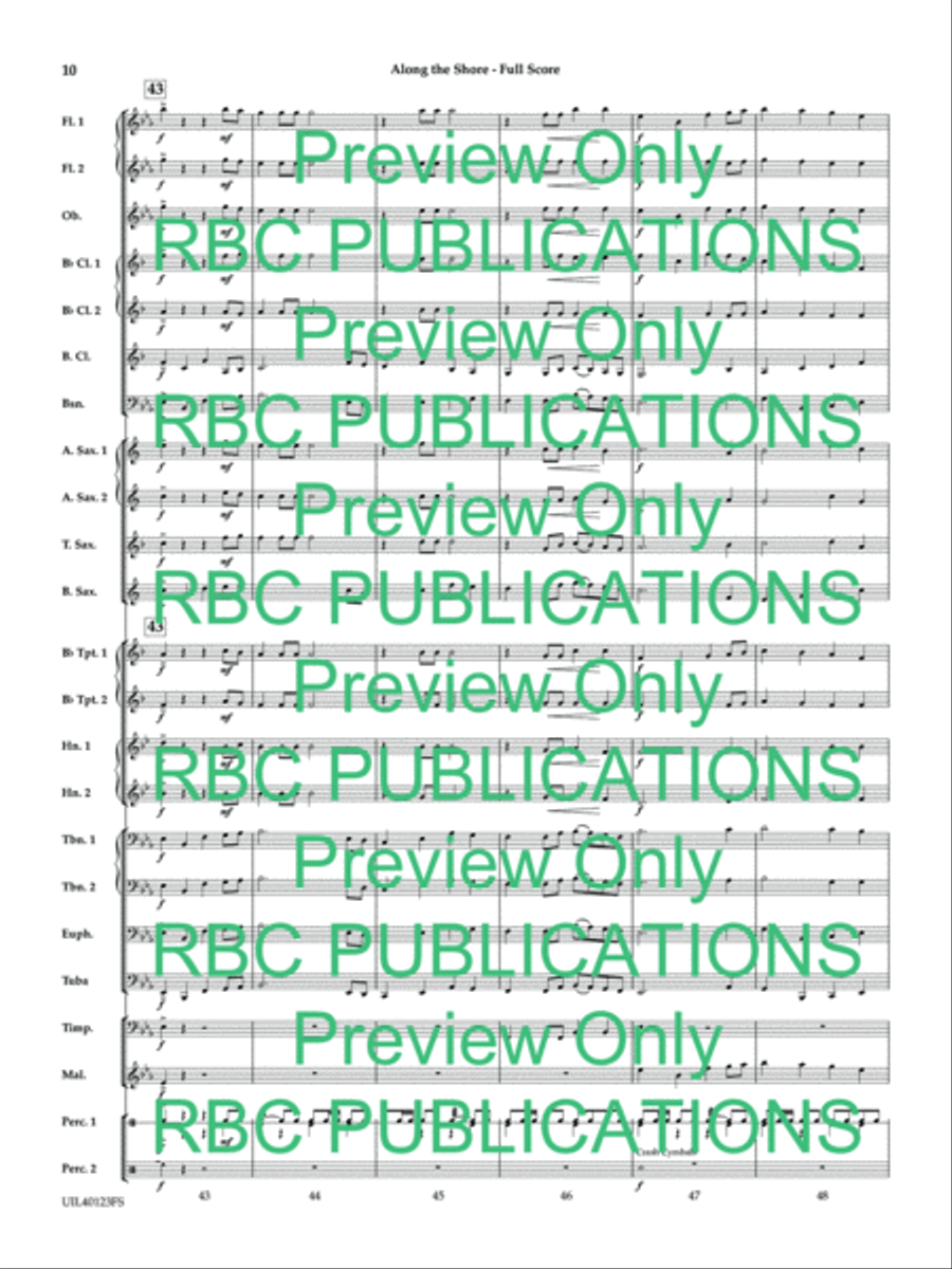 Along the Shores Along the Shores Concert Band scores gallery preview page 11
