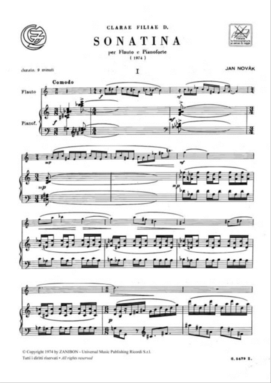 Sonatina Flute Solo scores gallery preview page 2