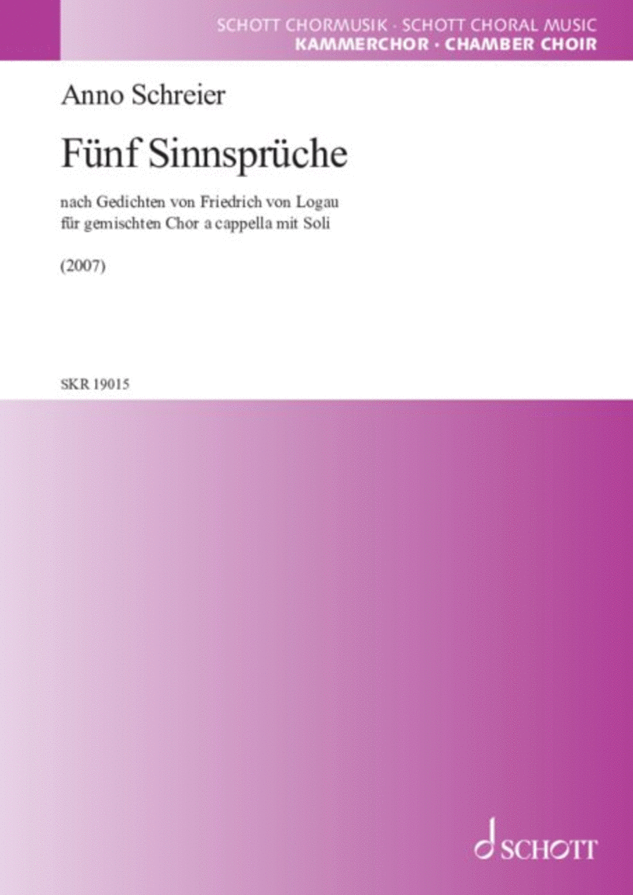 Fünf Sinnsprüche A Cappella scores gallery preview page 1