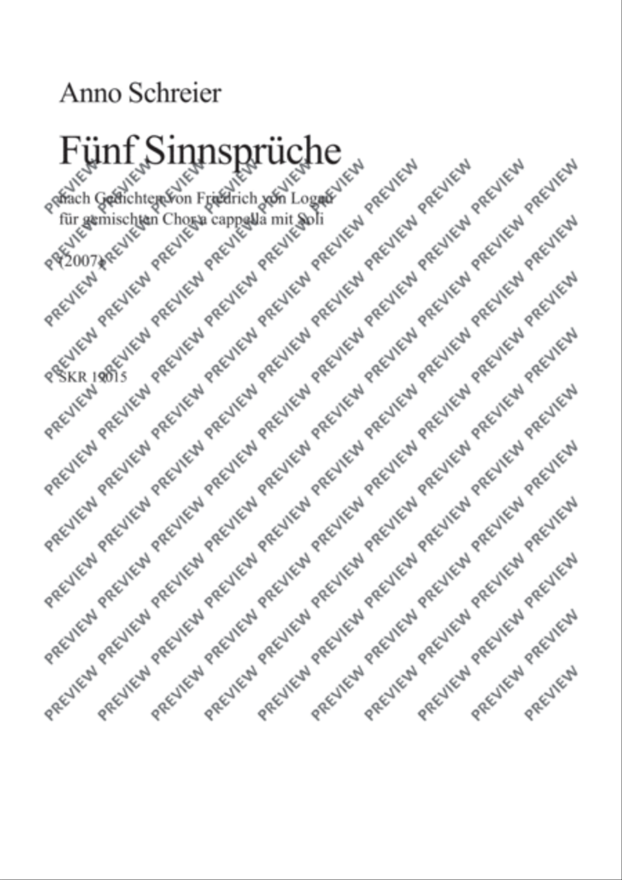 Fünf Sinnsprüche A Cappella scores gallery preview page 2