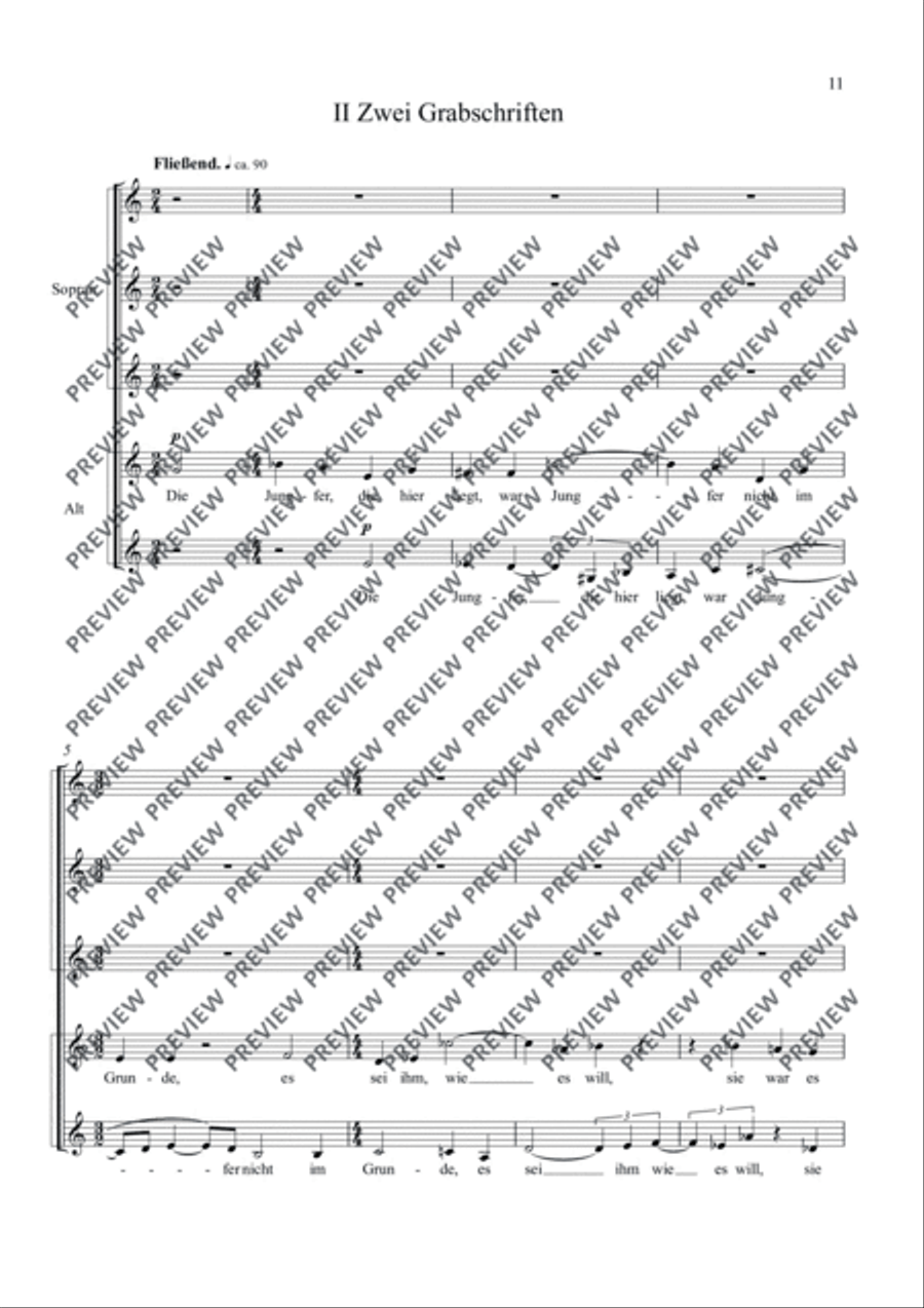 Fünf Sinnsprüche A Cappella scores gallery preview page 12