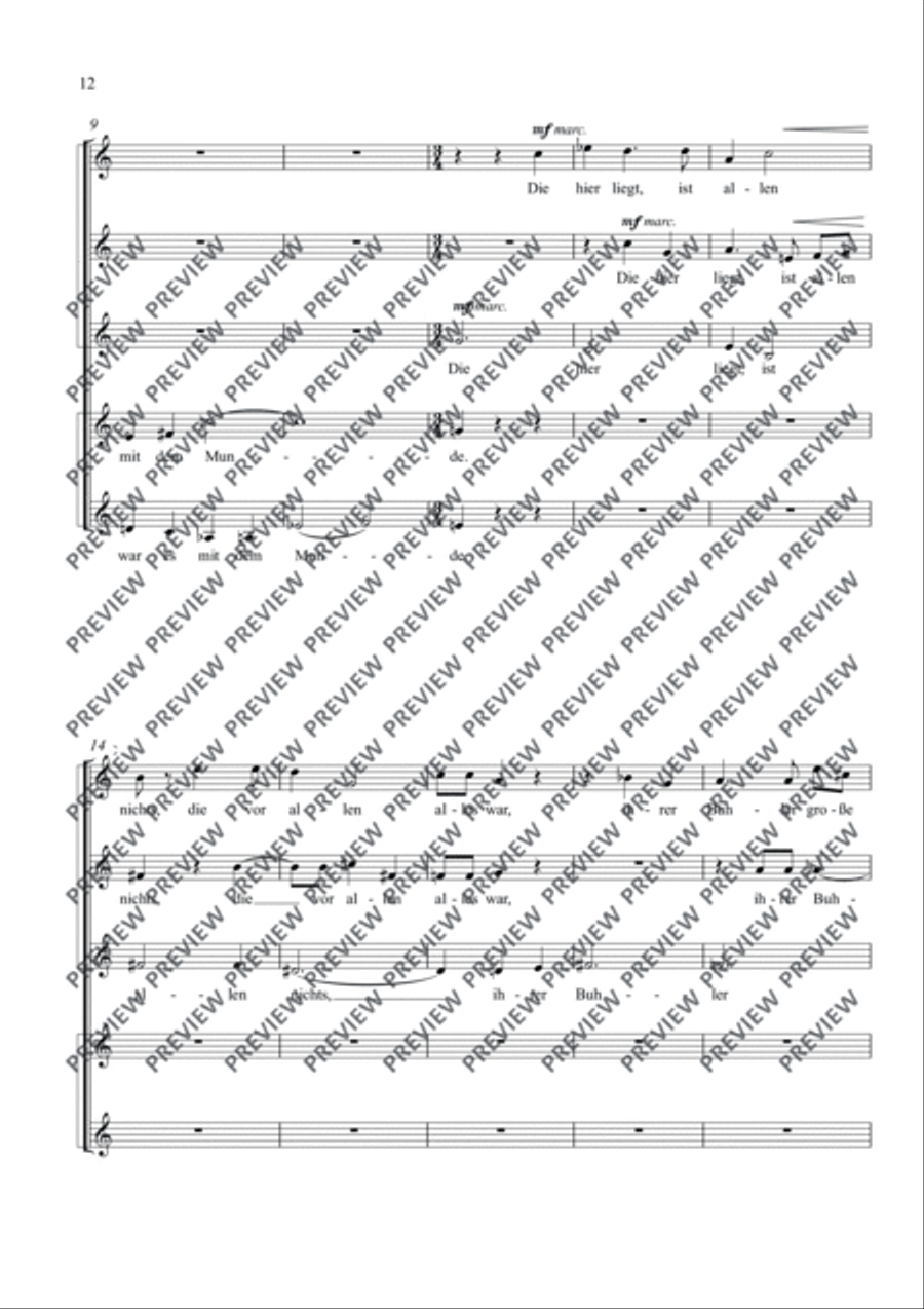 Fünf Sinnsprüche A Cappella scores gallery preview page 13