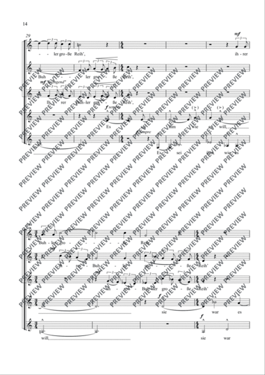 Fünf Sinnsprüche A Cappella scores gallery preview page 15