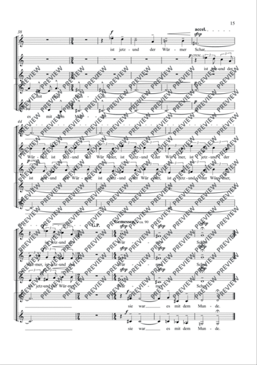 Fünf Sinnsprüche A Cappella scores gallery preview page 16