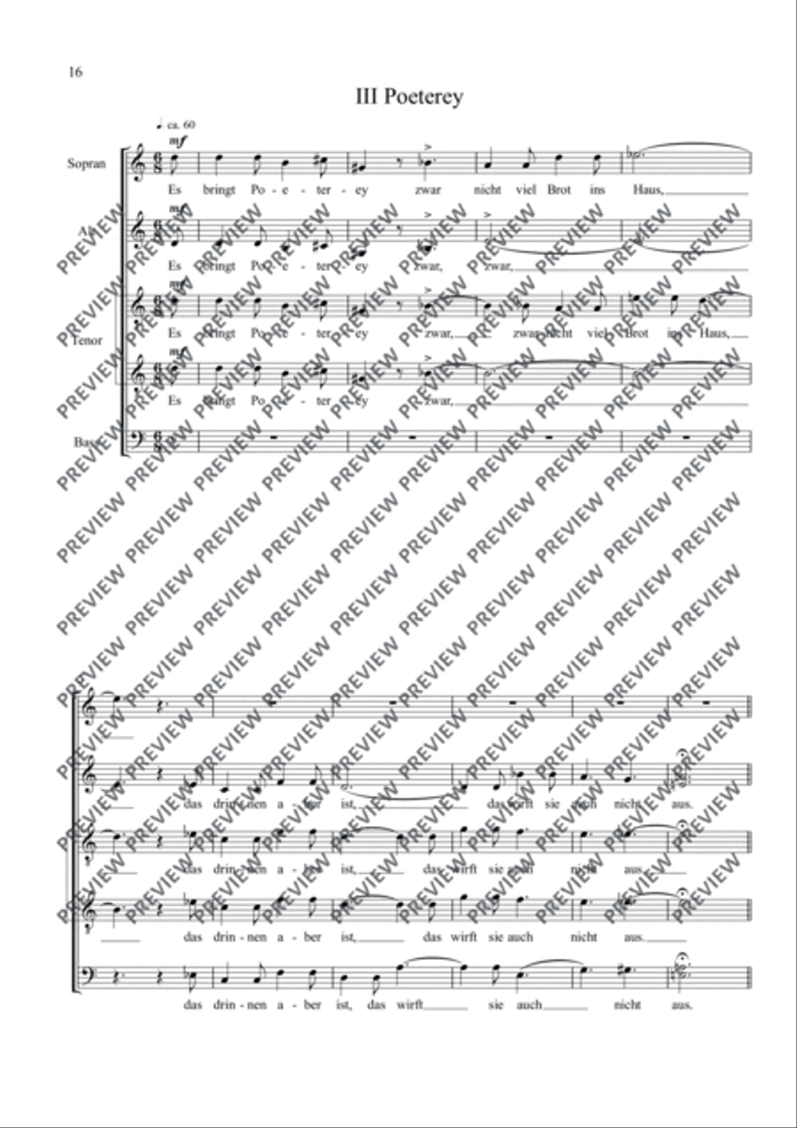 Fünf Sinnsprüche A Cappella scores gallery preview page 17