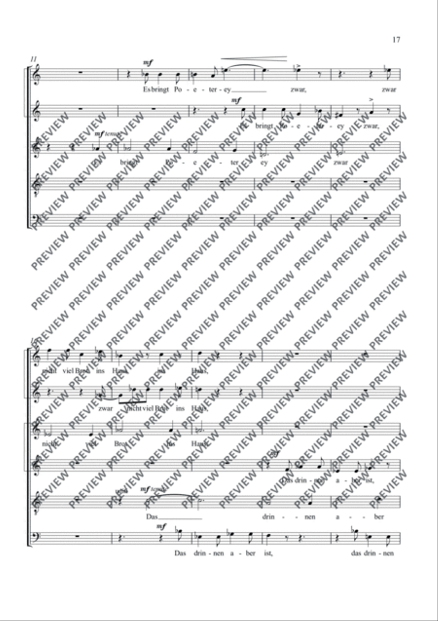 Fünf Sinnsprüche A Cappella scores gallery preview page 18