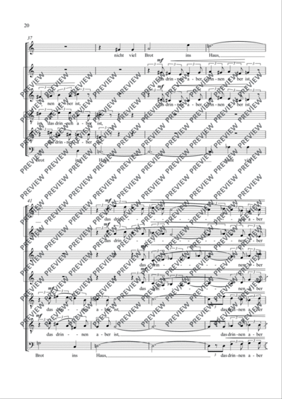 Fünf Sinnsprüche A Cappella scores gallery preview page 21
