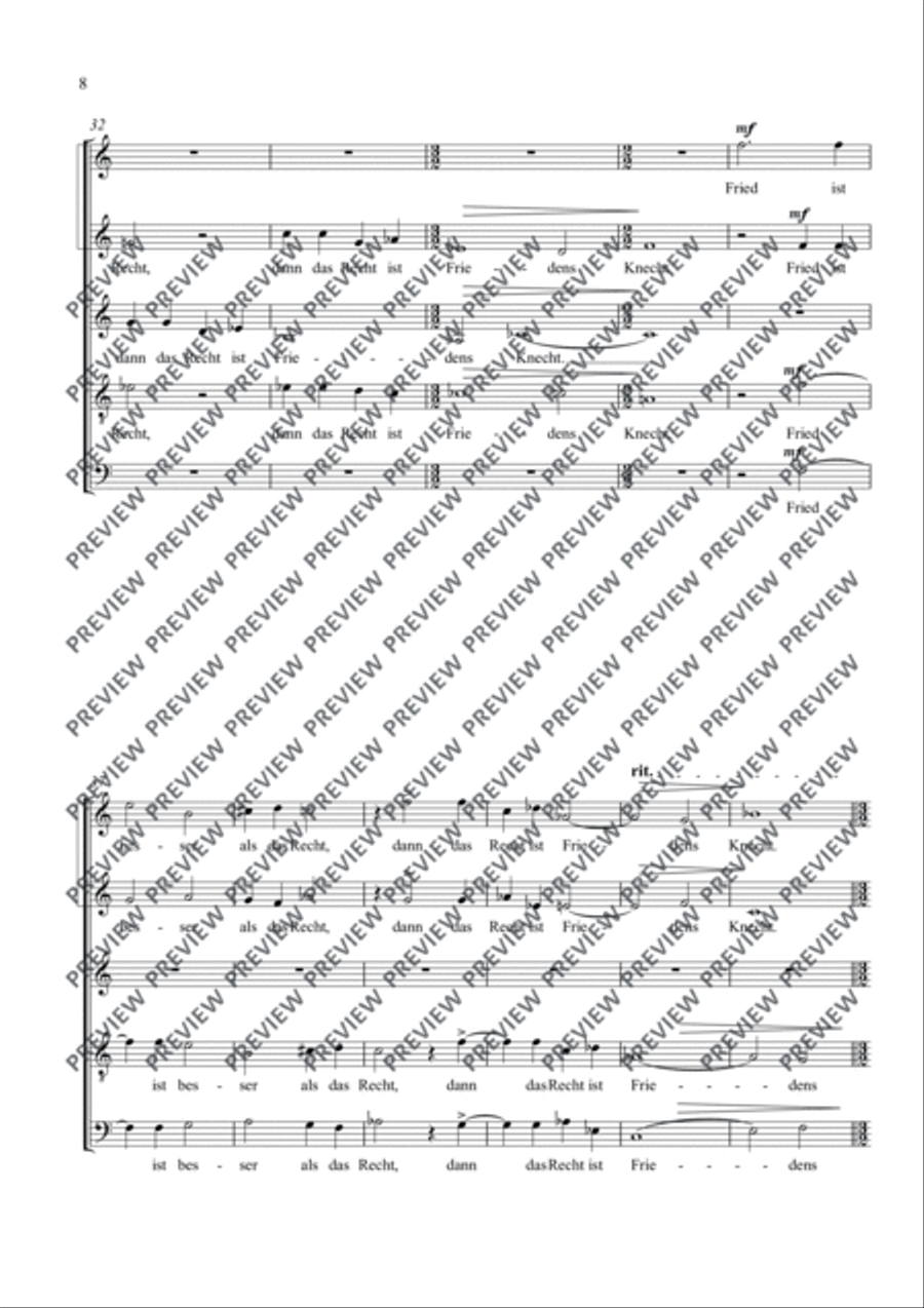 Fünf Sinnsprüche A Cappella scores gallery preview page 9