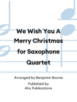 We Wish You A Merry Christmas for Saxophone Quartet