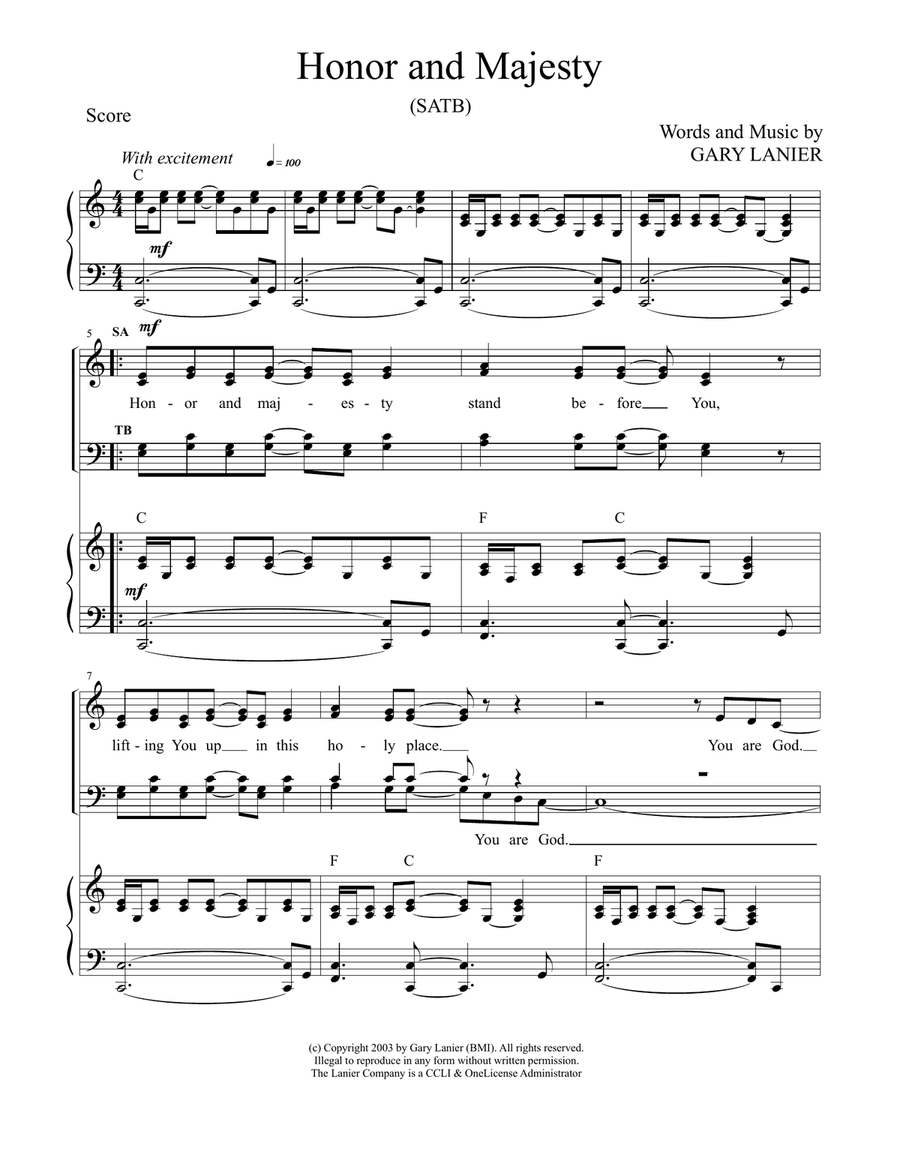 PRAISE HIM MORE, 12 Praise Songs for SATB Choir or Ensemble by Gary Lanier (Score & Parts) 4-Part scores gallery preview page 3